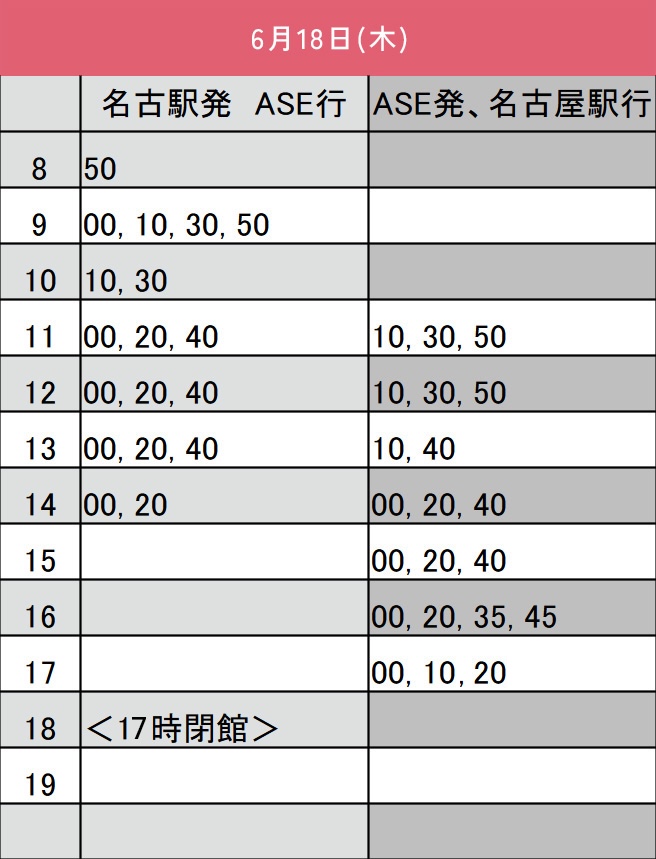 7月6日時刻表